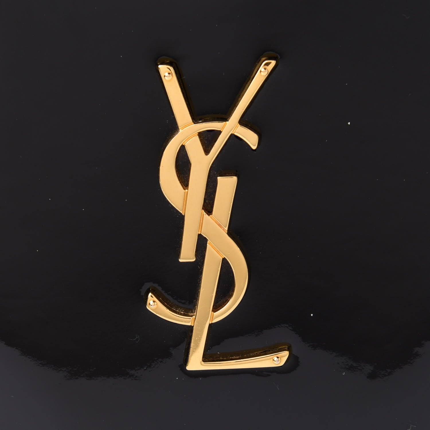 Saint Laurent Patent Small Monogram Love Shoulder Bag Black 7 of 9