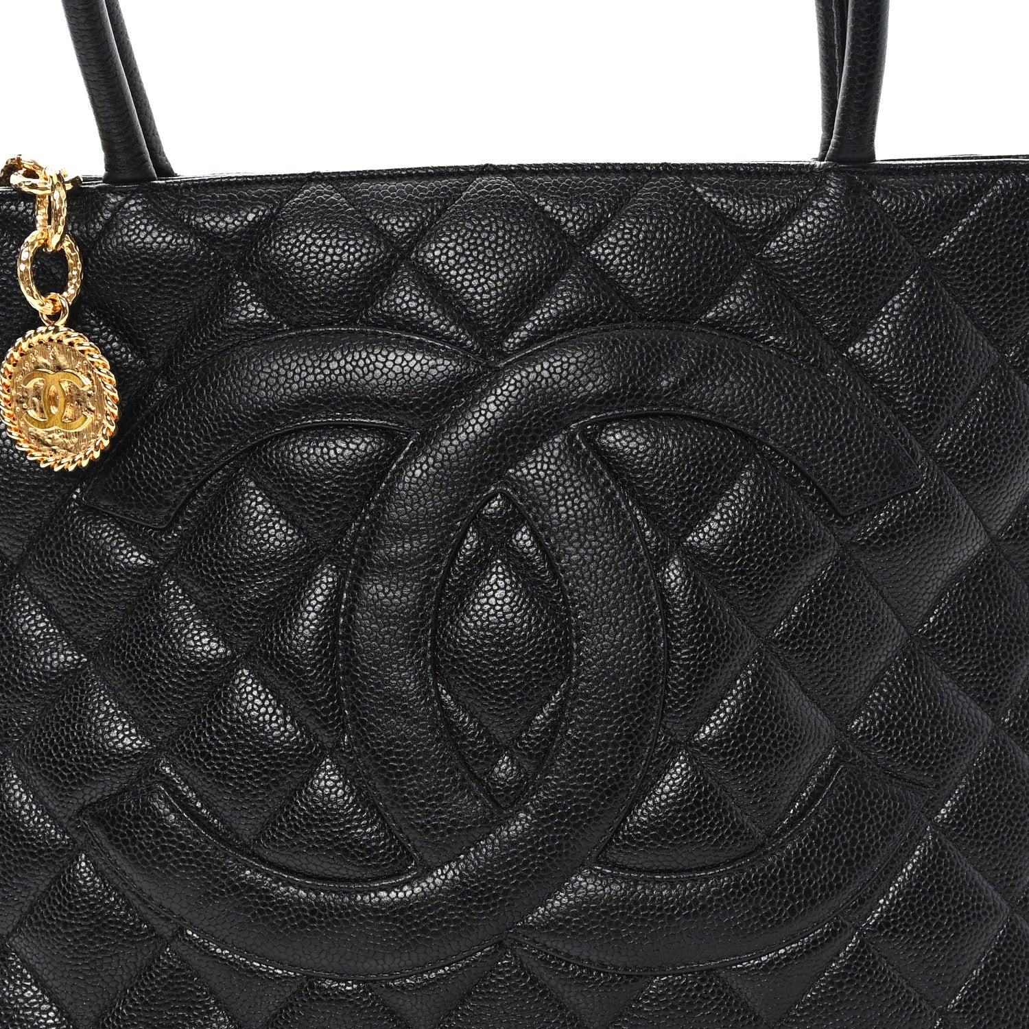 Chanel Caviar Quilted Medallion Tote Black 8 of 10