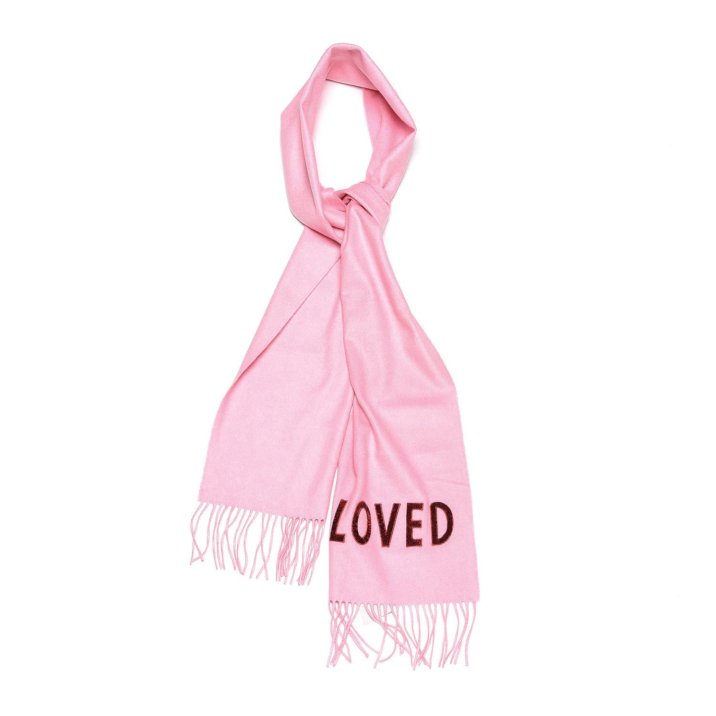 Silk Cashmere Sequins Lovesh Scarf Roseate