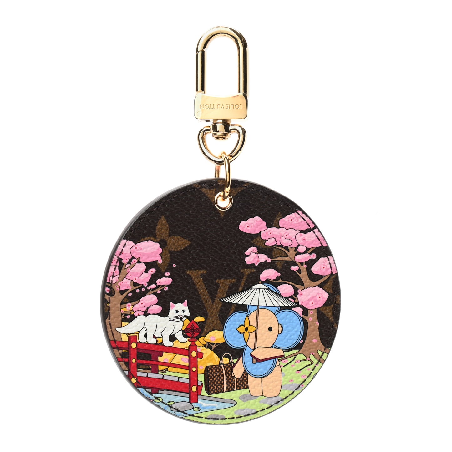 Monogram 2021 Christmas Animation Japanese Garden Bag Charm Key Ring Wisteria Pink