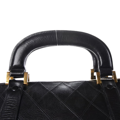 Chanel Calfskin Stitched Duffel Bag Black 14 of 21