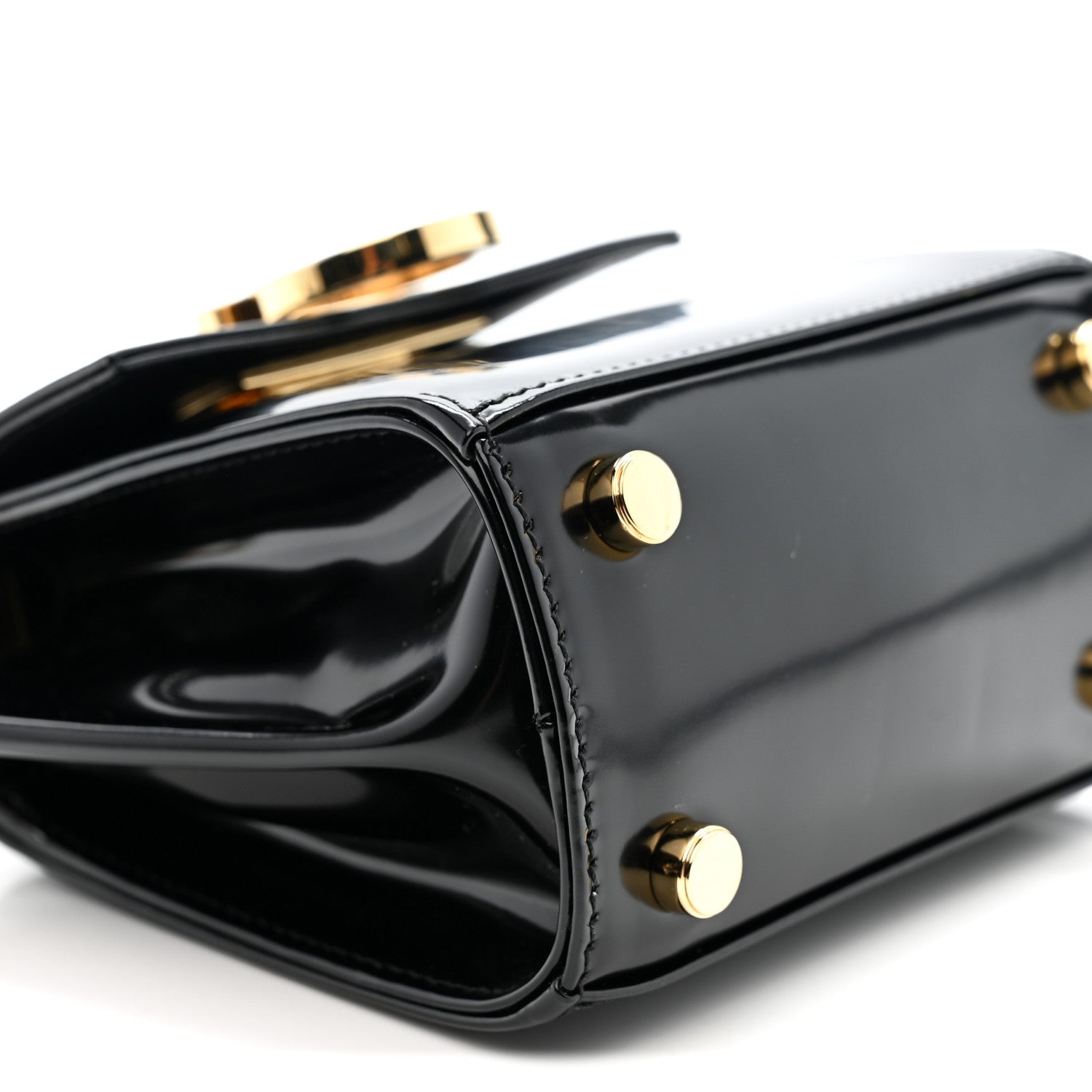 Salvatore Ferragamo Brushed Calfskin Micro Iconic Top Handle Bag Nero 8 of 9