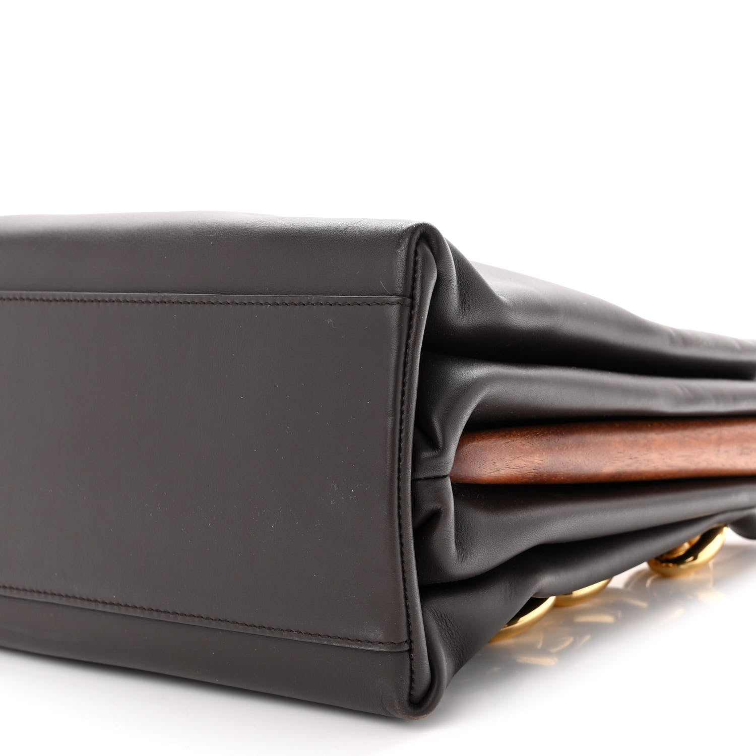 Bottega Veneta Calfskin Wood Mount Fondant 10 of 11