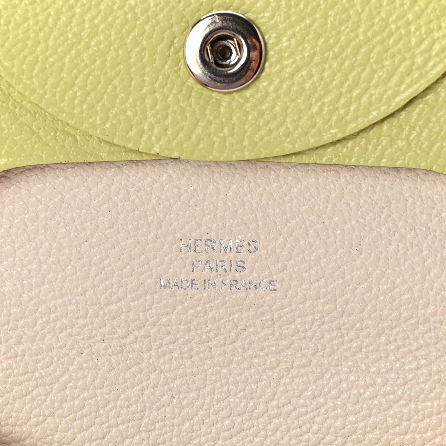 Hermes Chevre Mysore Bastia Verso Coin Purse Jaune Bourgeon Nata 6 of 7