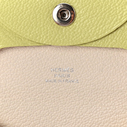 Hermes Chevre Mysore Bastia Verso Coin Purse Jaune Bourgeon Nata 6 of 7