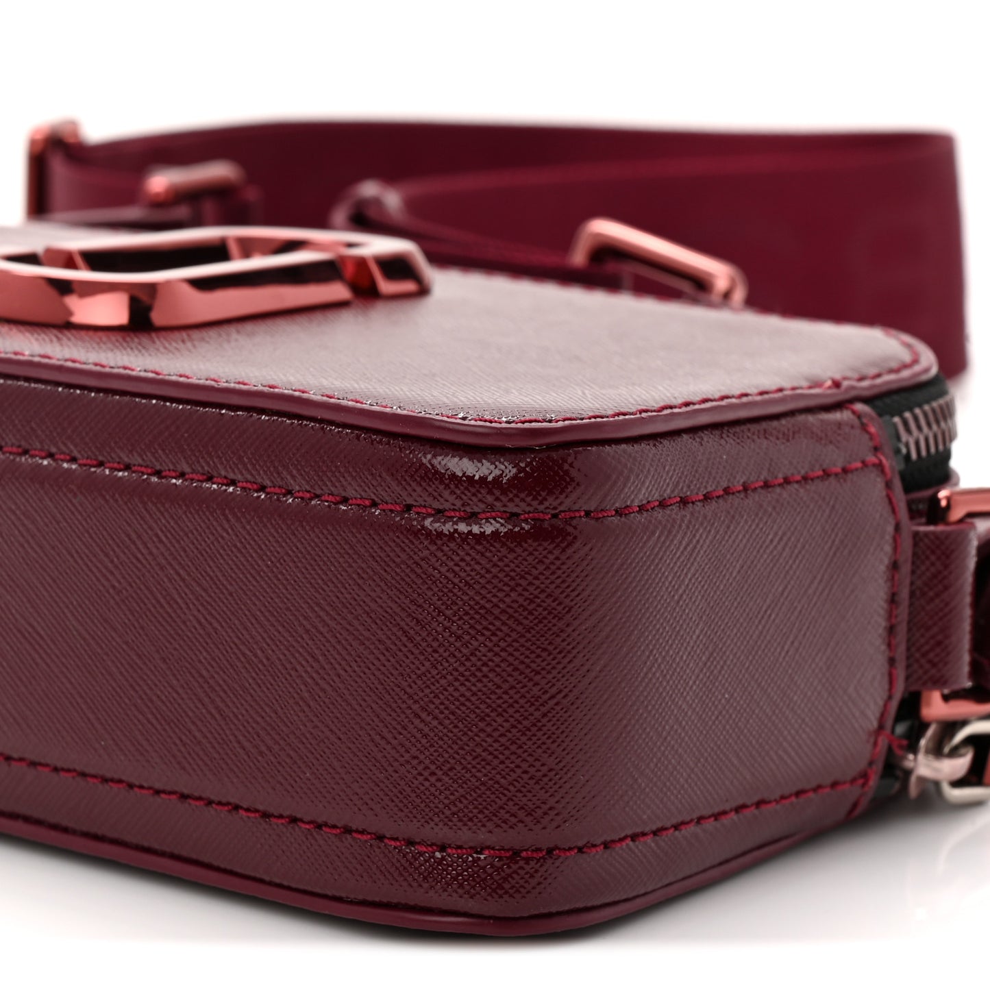 Saffiano Snapshot Camera Bag Burgundy