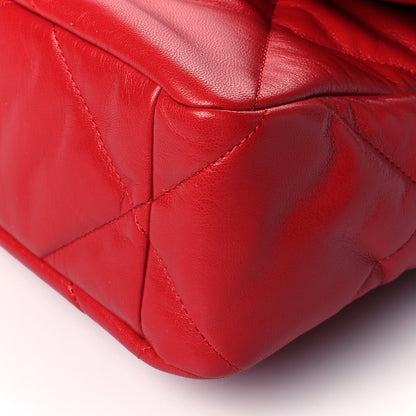 Chanel Goatskin Quilted Large Chanel 19 Flap Red 10 of 11
