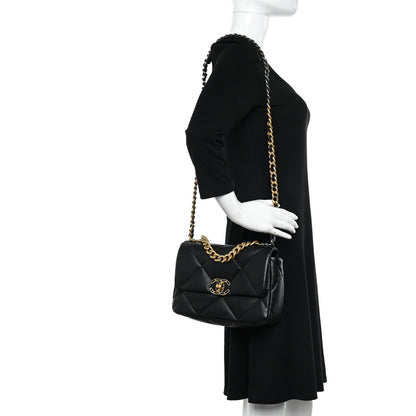 Chanel Lambskin Quilted Medium Chanel 19 Flap Black 2 of 11