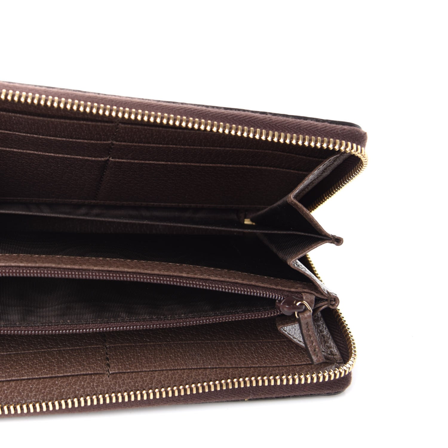 Gucci GG Supreme Monogram Web Ophidia Zip Around Wallet Brown 5 of 7