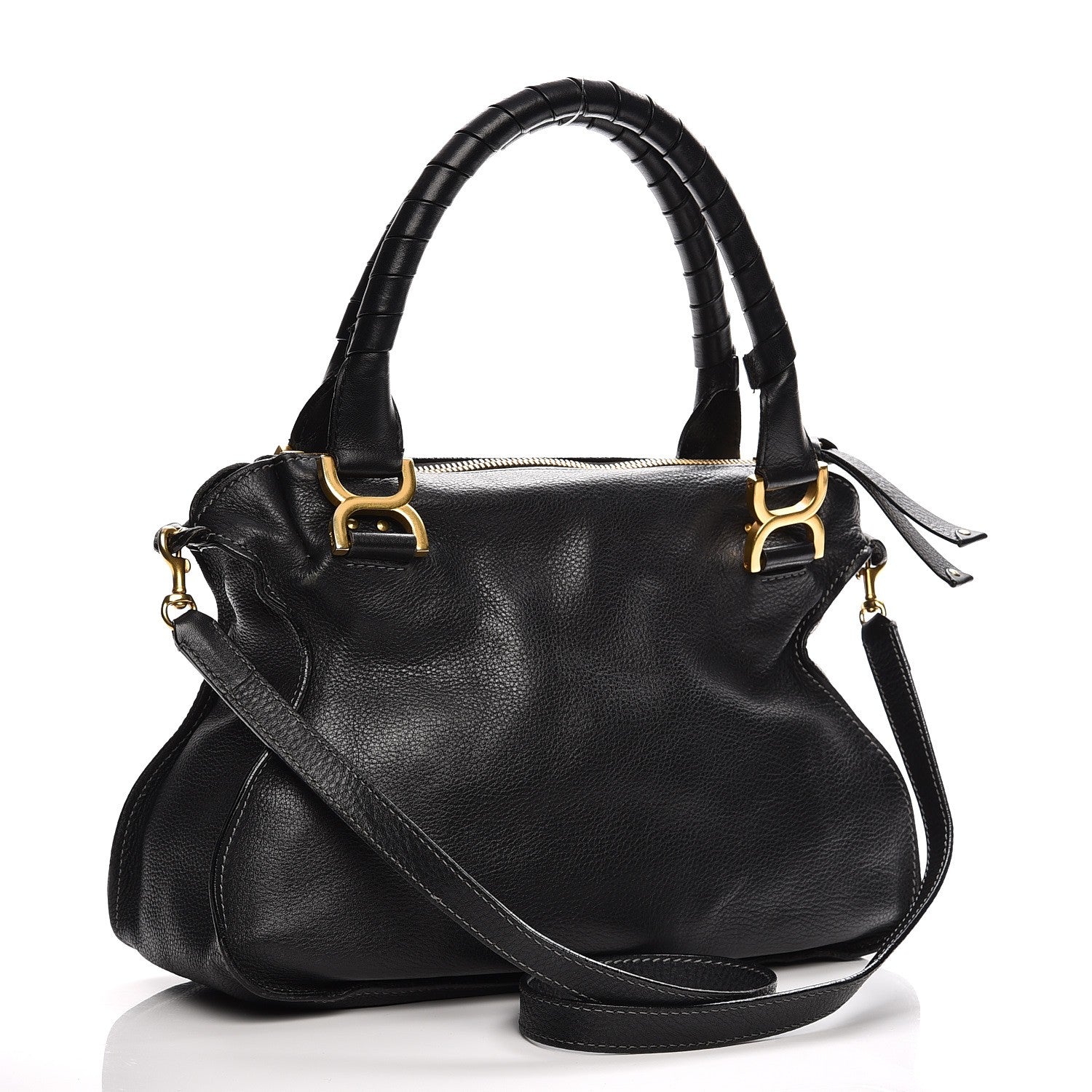 Chloe Calfskin Small Marcie Satchel Black 4 of 17