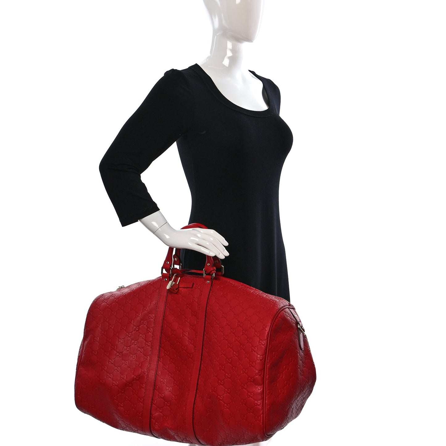Guccissima Large Carry On Duffle Red