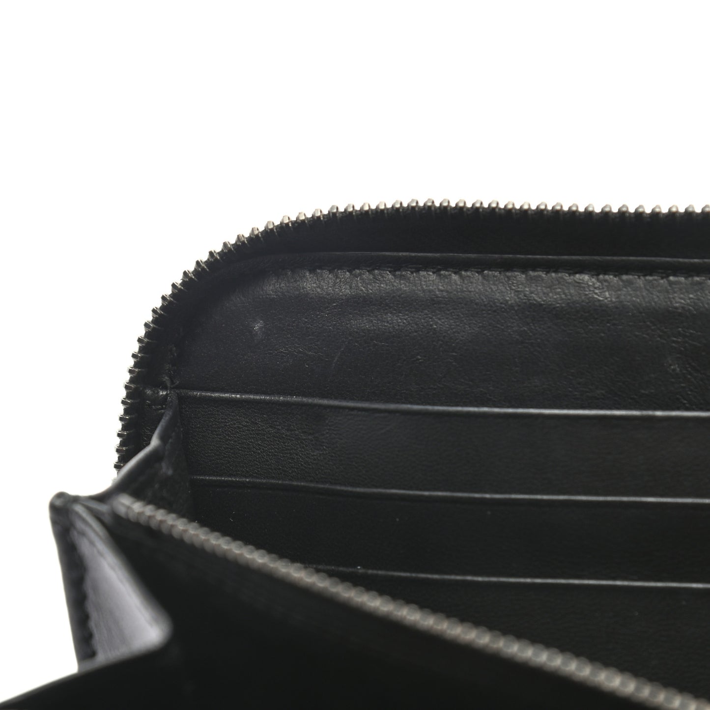 Nappa Intrecciato Zip Around Wallet Black