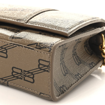 Balenciaga Coated Canvas BB Monogram Hourglass Chain Bag Beige Brown 9 of 9