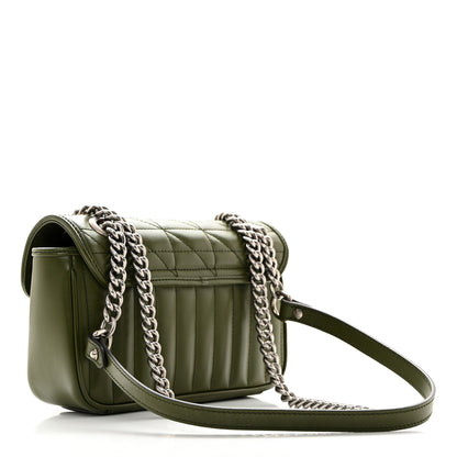 Gucci Calfskin Matelasse Aria Mini GG Marmont Shoulder Bag Military Wood 2 of 10