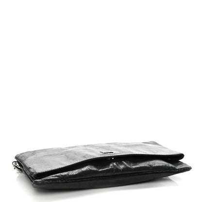 Givenchy Crinkled Patent Envelope Folded Clutch Black 4 of 13