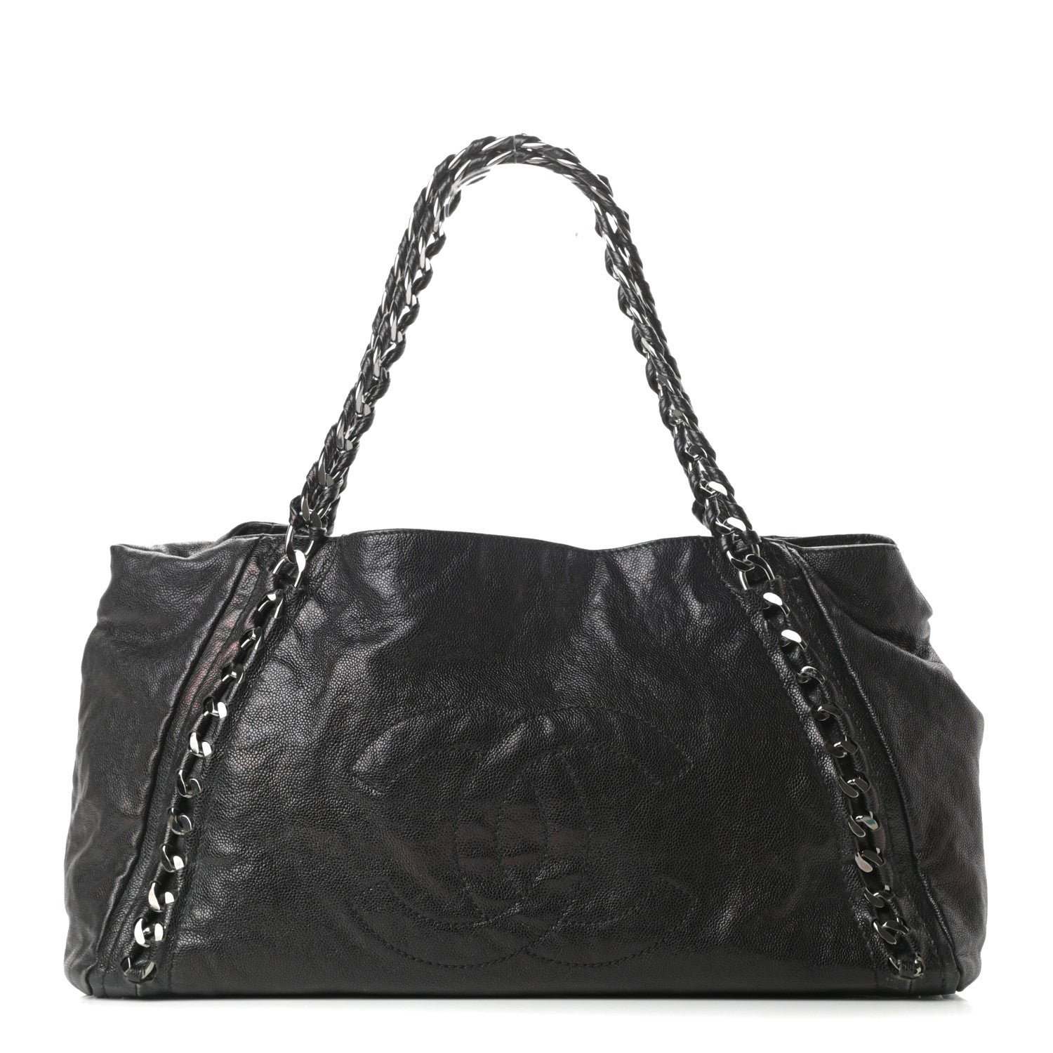 Chanel Glazed Caviar East West Modern Chain Tote Black 1 of 16