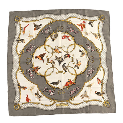 Hermes Silk La Cle Des Champs Scarf 90 Grey Multicolor 1 of 5