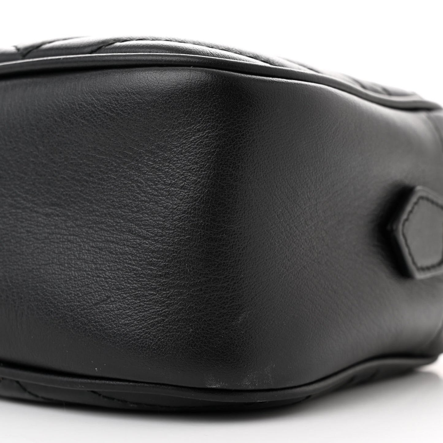 Calfskin Matelasse Small GG Marmont Chain Shoulder Bag Black