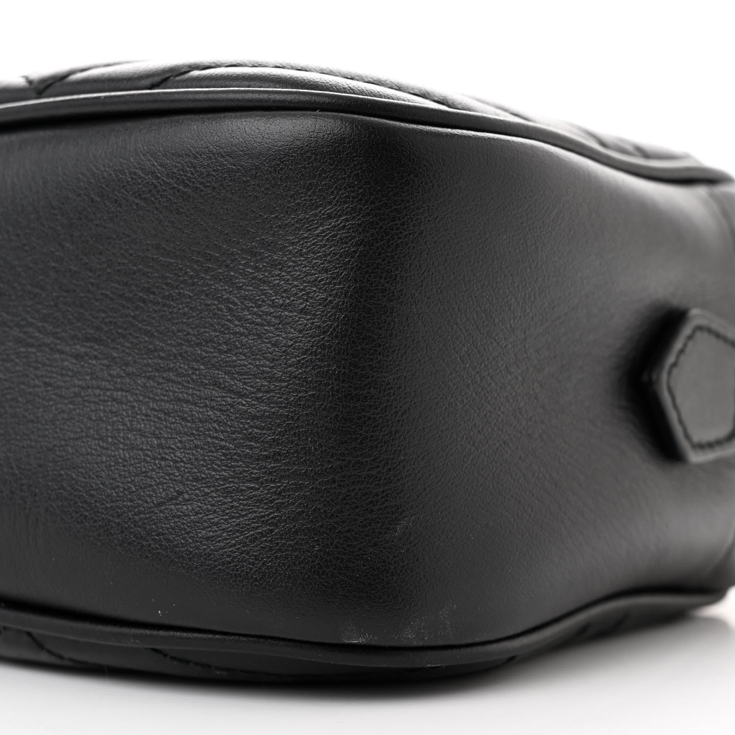 Gucci Calfskin Matelasse Small GG Marmont Chain Shoulder Bag Black 10 of 11