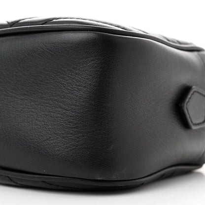 Gucci Calfskin Matelasse Small GG Marmont Chain Shoulder Bag Black 10 of 11