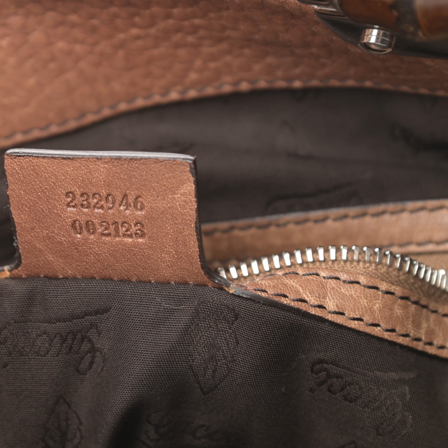 Gucci Monogram Large Bamboo Bar Tote Brown 7 of 11