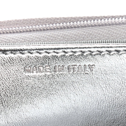 Chanel Gradient Metallic Calfskin Quilted Wallet On Chain WOC Silver Blue Yellow Purple 7 of 9