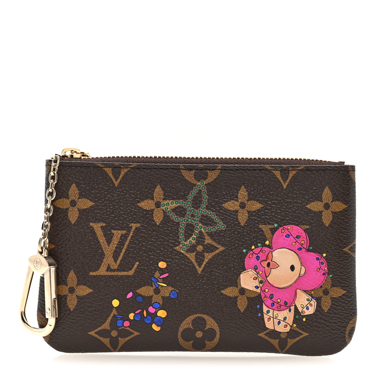 Louis Vuitton Monogram 2025 Vivienne Winter Holiday Key Pouch S Frozen Orchid 1 of 6