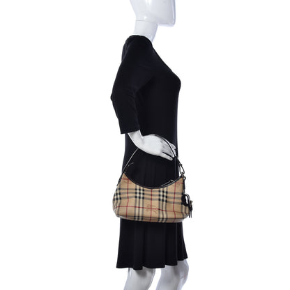 Burberry Haymarket Check Small Shoulder Bag Chocolate 2 of 8