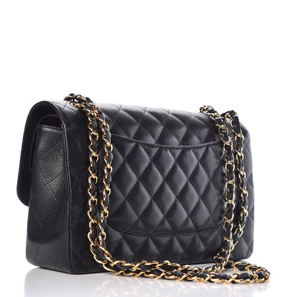 Chanel Caviar Quilted Jumbo Double Flap Black 3 of 11