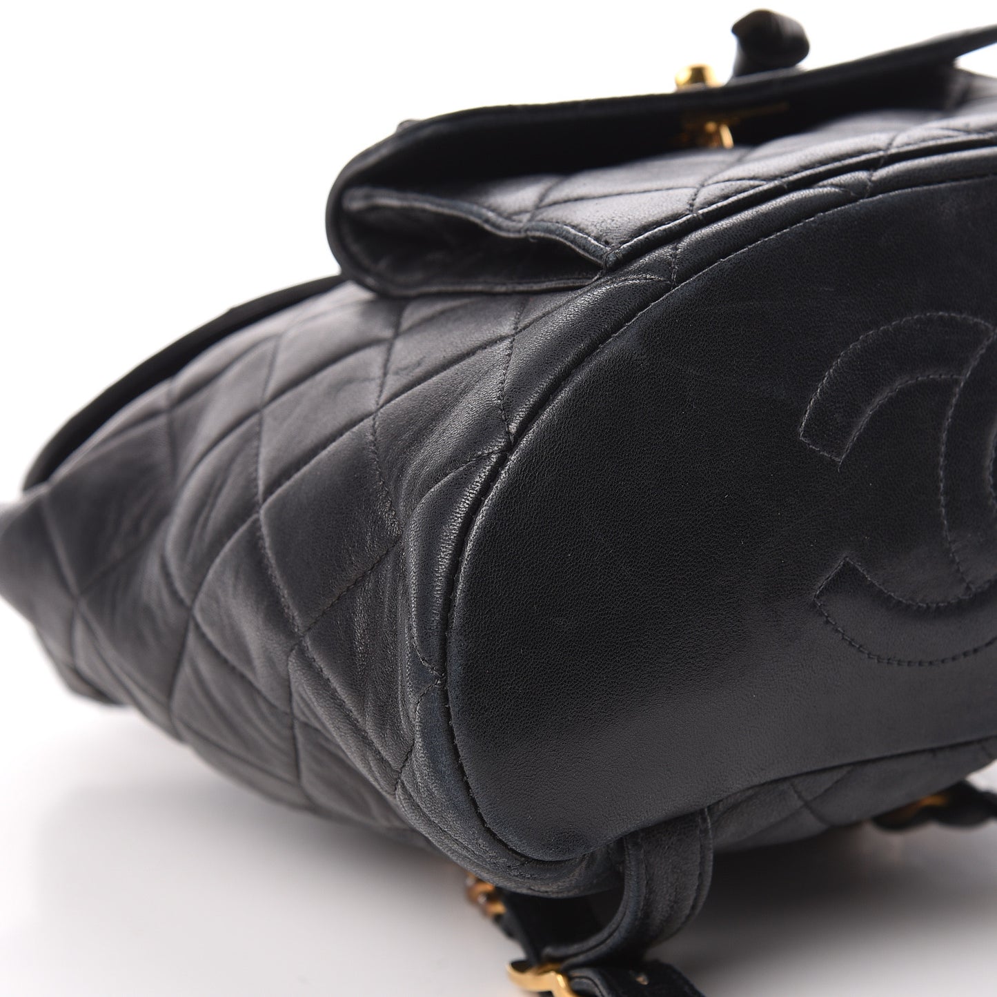 Lambskin Quilted CC Chain Backpack Black