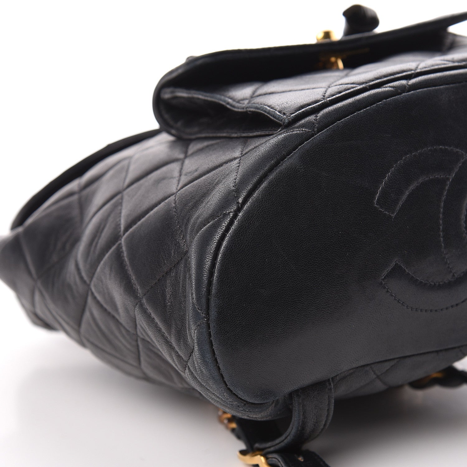 Chanel Lambskin Quilted CC Chain Backpack Black 15 of 18