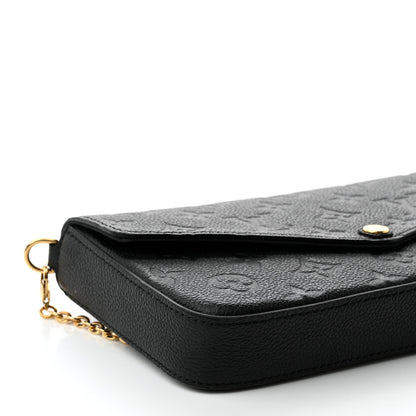 Louis Vuitton Empreinte Pochette Felicie Chain Wallet Black 8 of 9