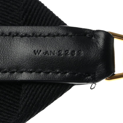 Celine Jacquard Wool Logo Short Strap Black Beige 4 of 5