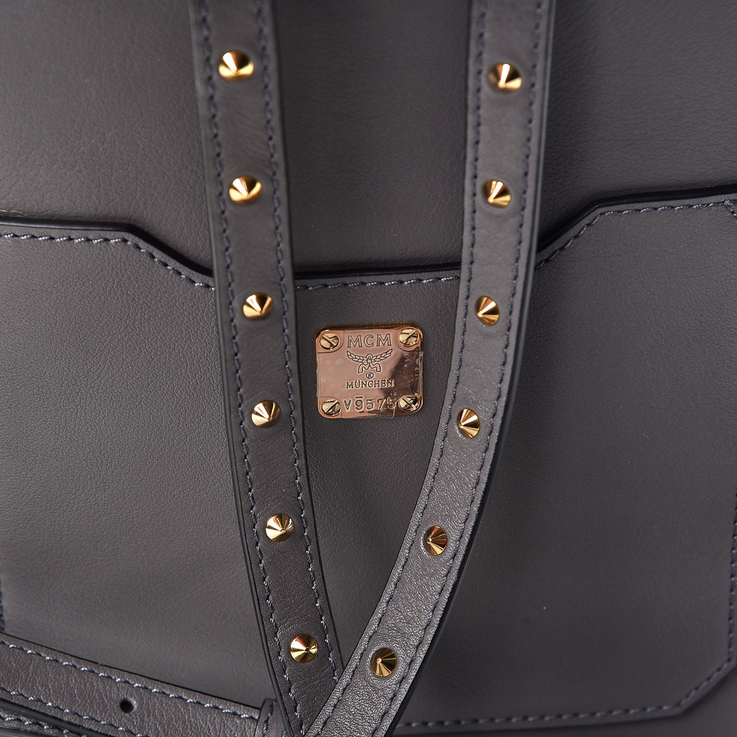 Calfskin Mini Duchess Polke Studs Backpack Grey