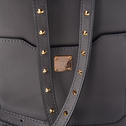 MCM Calfskin Mini Duchess Polke Studs Backpack Grey 10 of 10