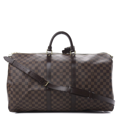 Louis Vuitton Damier Ebene Keepall Bandouliere 55 1 of 10