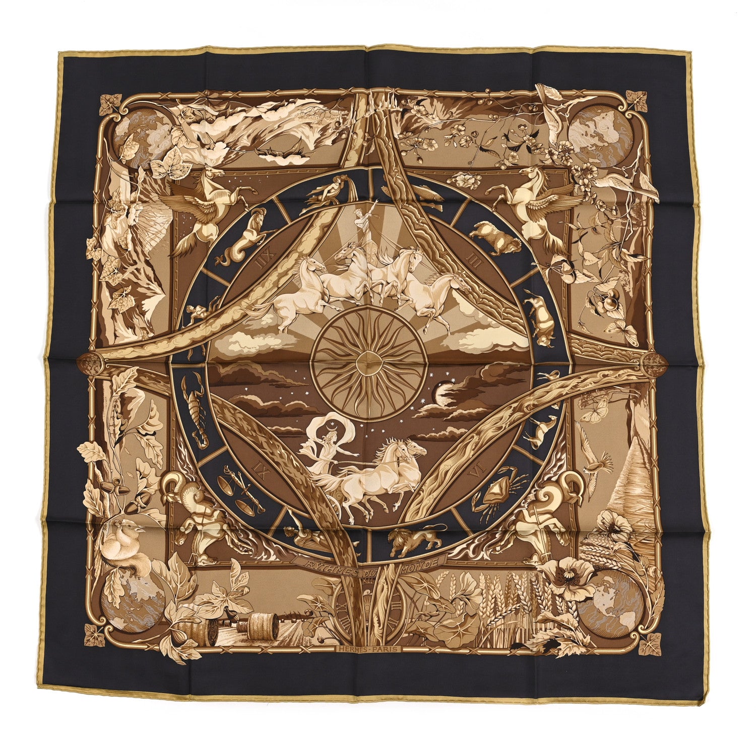 Hermes Silk Rythmes du Monde Scarf 90 1 of 3