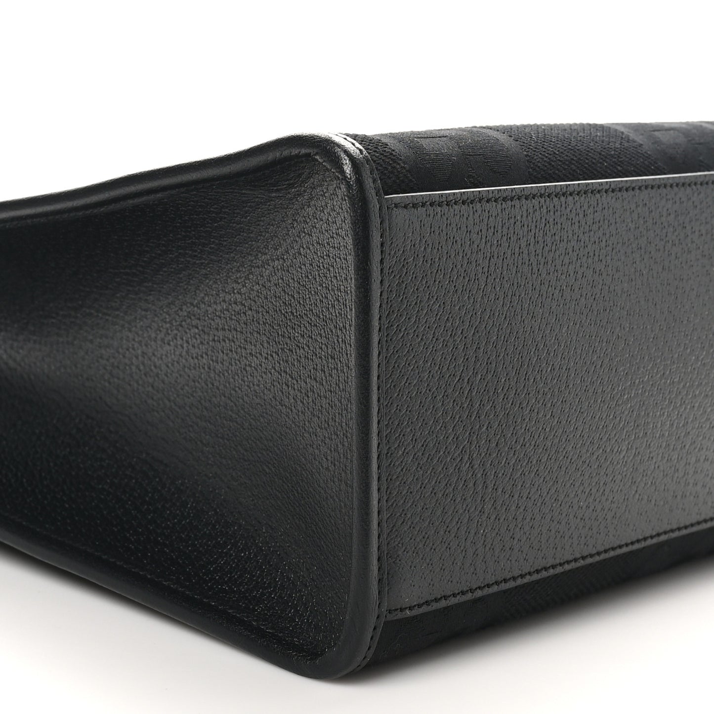 Monogram Jumbo GG Textured Dollar Calfskin Tote Bag Black