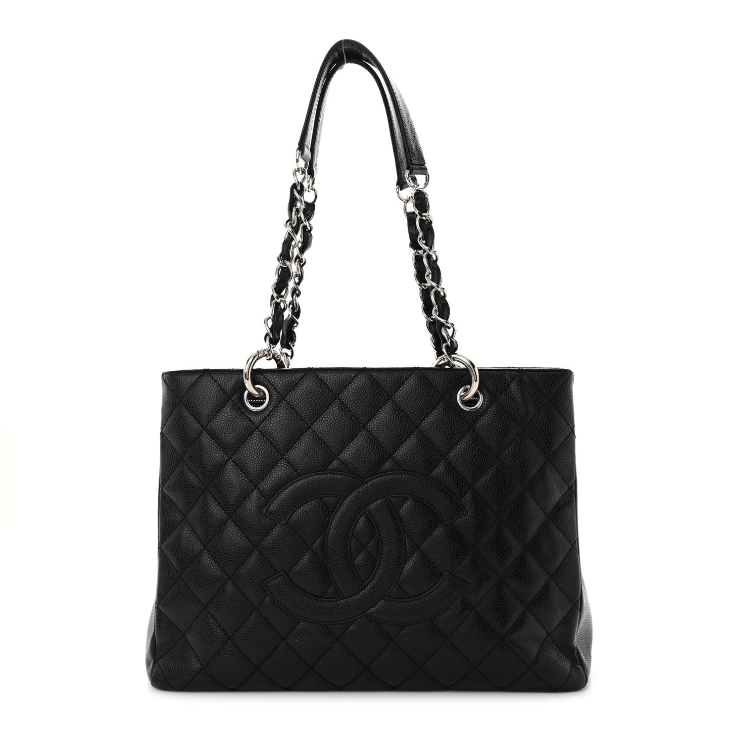 Caviar Quilted Grand Shopping Tote GST Black