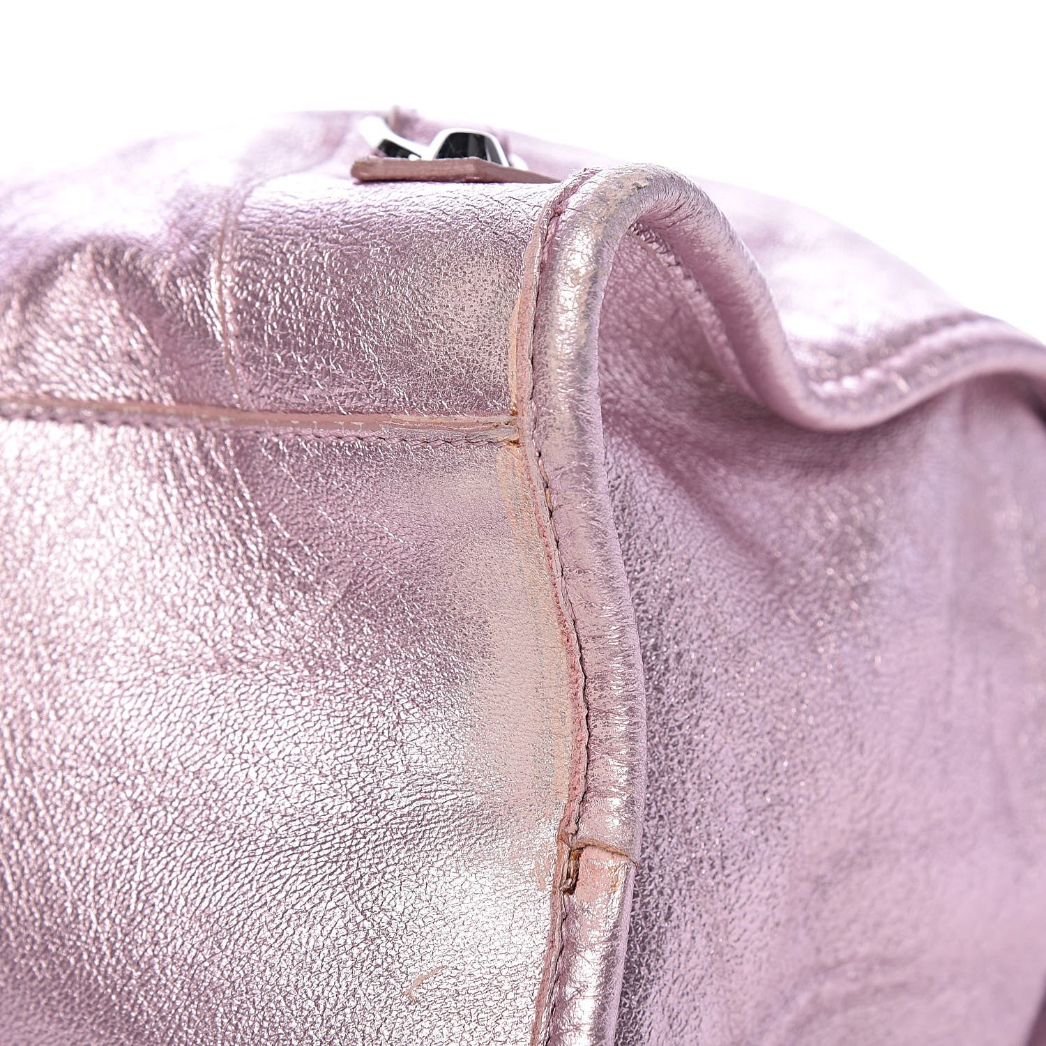 Balenciaga Metallic Agneau Classic Silver Hardware S City Sparkle Pale Rose 11 of 12