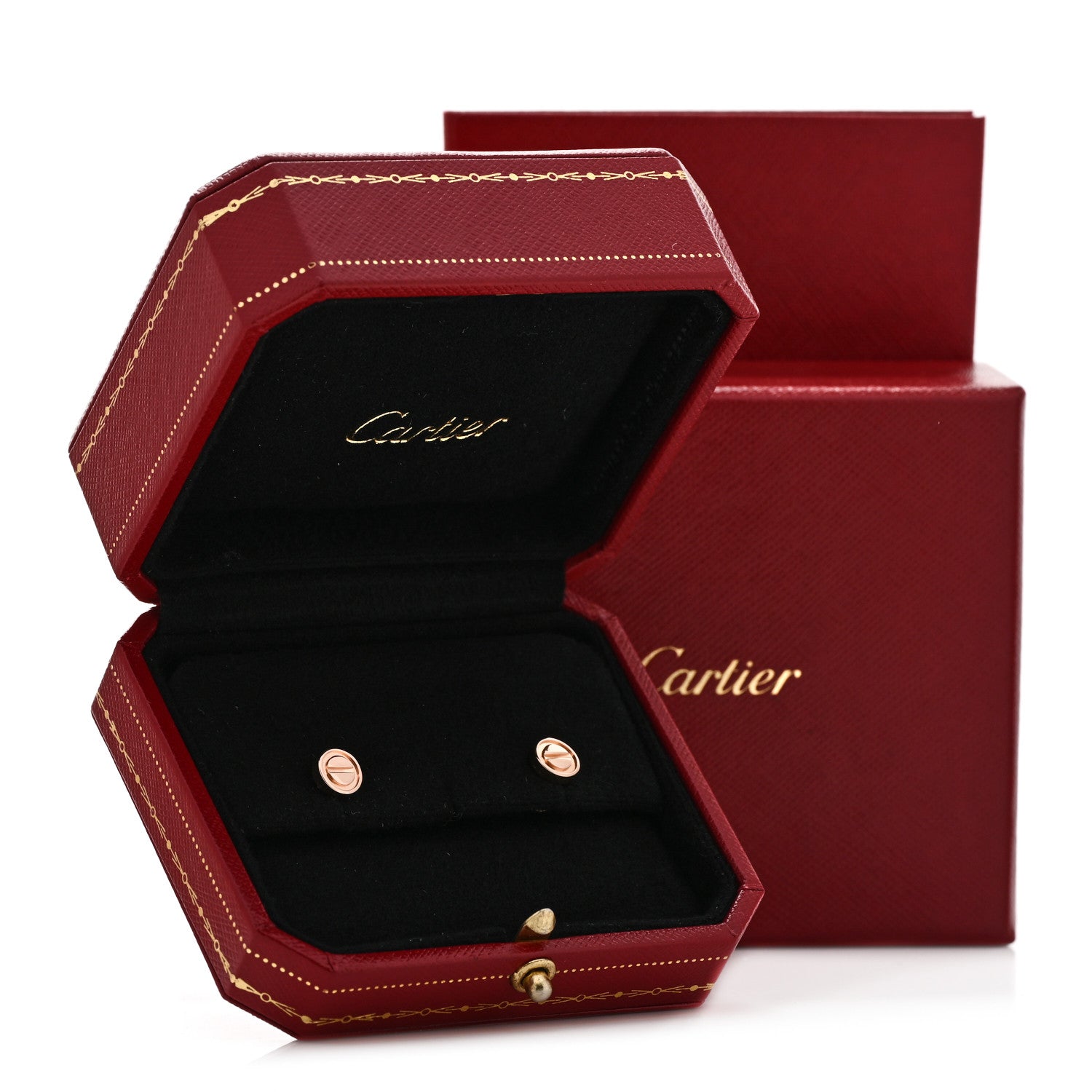 Cartier 18K Pink Gold LOVE Earrings 5 of 5