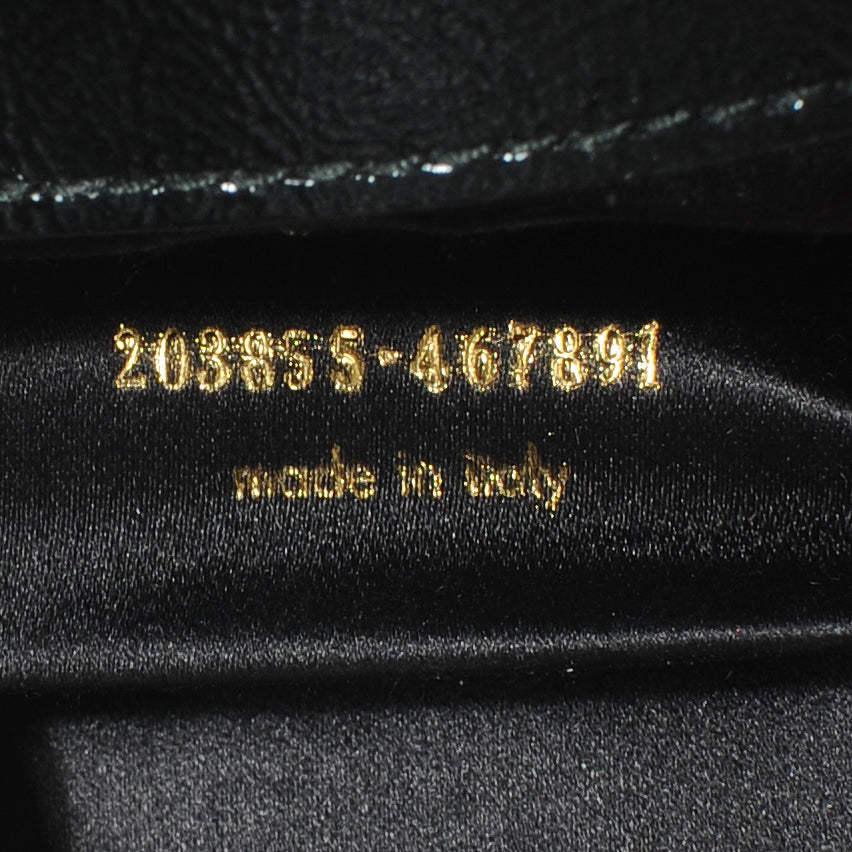 Saint Laurent Textured Patent Monogram Large Belle De Jour Clutch Black 7 of 7