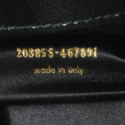 Saint Laurent Textured Patent Monogram Large Belle De Jour Clutch Black 7 of 7