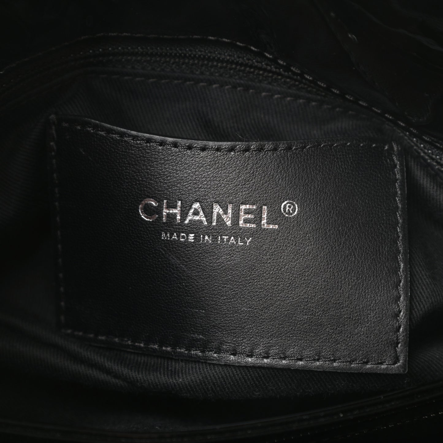 Patent Quilted Medium Just Mademoiselle Bowling Bag Black