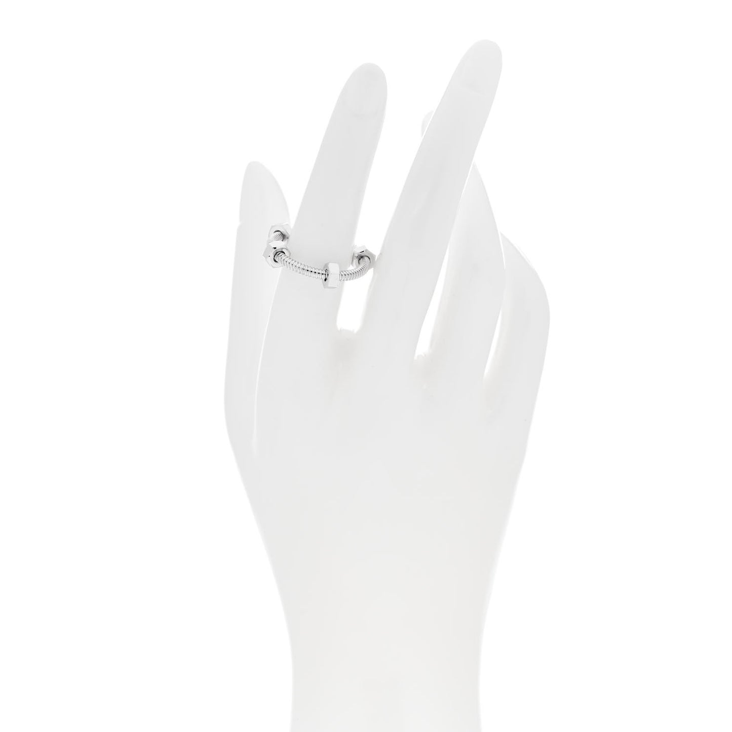 18K White Gold Ecrou De Cartier Ring 58 8.5 57 8