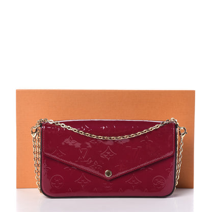 Louis Vuitton Vernis Felicie Chain Wallet Magenta 12 of 12