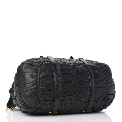 Prada Nappa Gaufre Satchel Black 4 of 13
