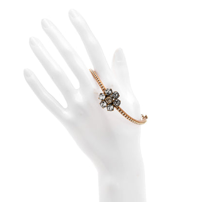 Gucci Metal Crystal Double G Bracelet Aged Gold 2 of 6