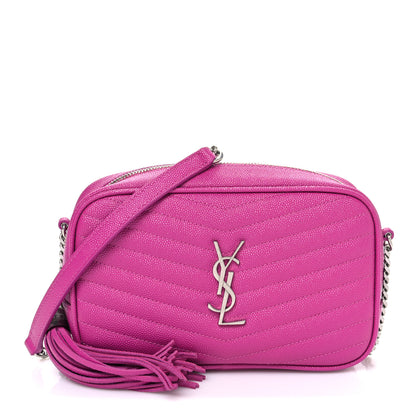 Saint Laurent Grain De Poudre Matelasse Monogram Mini Lou Camera Bag Fuxia Electrique 1 of 10