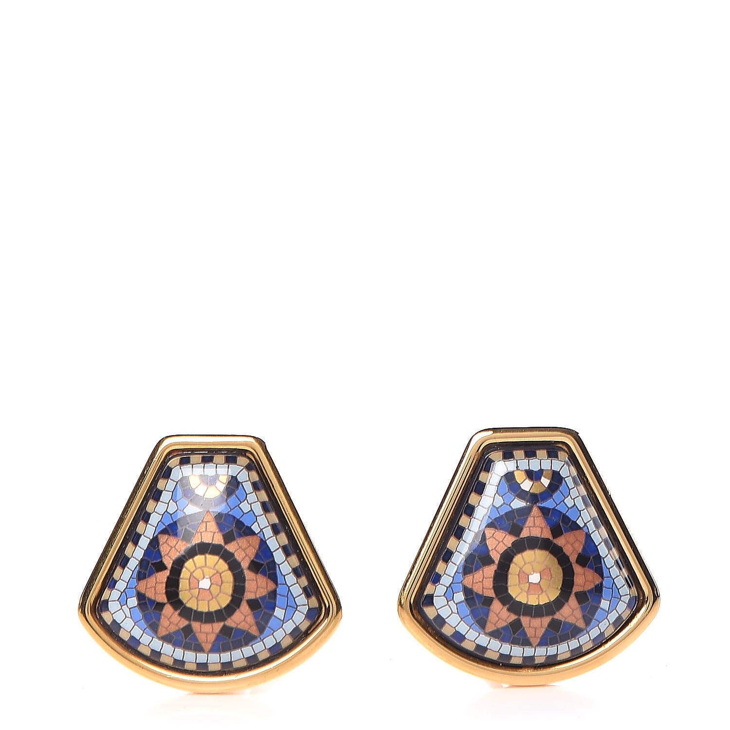 Hermes Printed Enamel Clip On Earrings 1 of 5